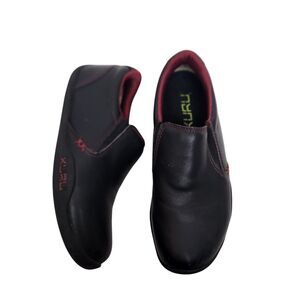 KURU‎ Shoes Womens 7.5 Black Red Kivi Comfort Anti-Slip Work Loafer Cushion